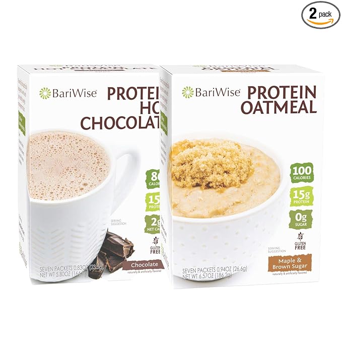 Bariwise Protein Hot Chocolate and Maple &amp Brown Sugar Protein Oatmeal Bundle