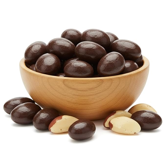 NY Spice Shop Dark Chocolate Brazil Nuts - 1 Pound Gourmet Chocolate Covered Nuts for Baking Desserts Snacks Gifts Parties Romantic Treats and Holiday Celebrations