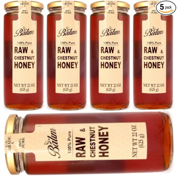 Balim Chestnut Honey 625 Gram [ 22 oz ] x 5 Pieces