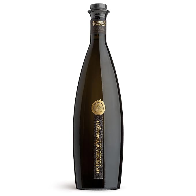 Les Terroirs De Marrakech Extra Virgin Olive Oil Polyphenol Rich Olive Oil Moroccan Cold Pressed EVOO Oil Keto Organic Olive Oil USDA Certified Award Winning Carbon Neutral 17fl oz. Bottle