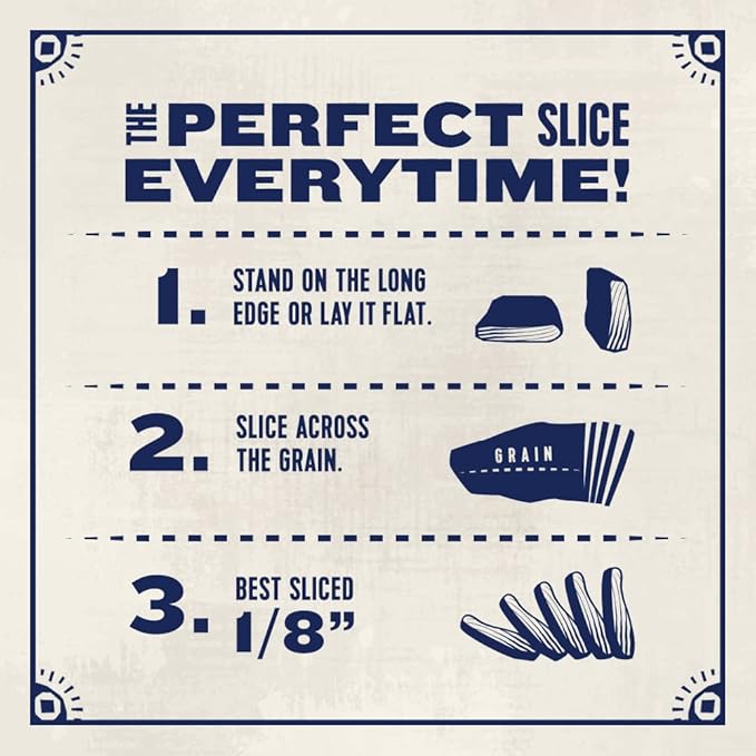 Made by True Original Biltong Slab - Premium Grass-Fed Whole Beef Jerky Slab (8 oz Pack of 1) - High-Protein Keto Snack All-Natural &amp Gluten-Free Antibiotic-Free No-Carb - (Uncut Charcuterie S