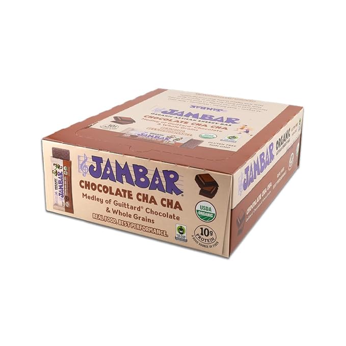 JAMBAR Organic Artisan Energy Bar (Chocolate Cha Cha - 12 Pack)