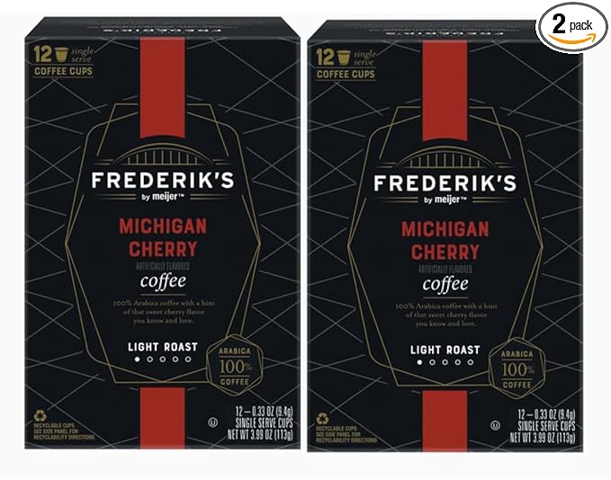 Frederiks Meijer Michigan Cherry Coffee Pods Light Roast 2 (12 count boxes)