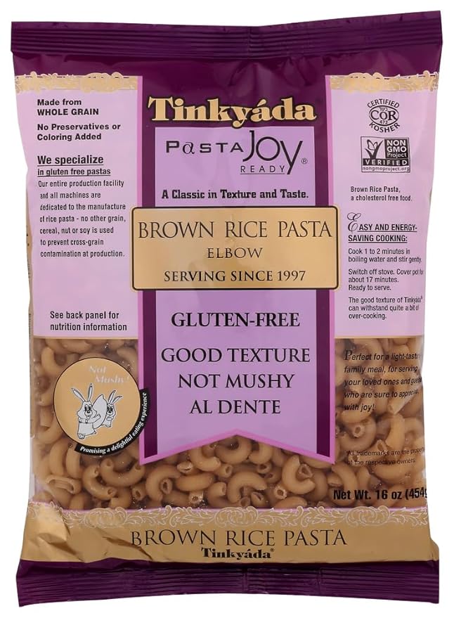 PACK OF 12 - Tinkyáda Pasta Joy Ready Elbow Brown Rice Pasta 16 oz