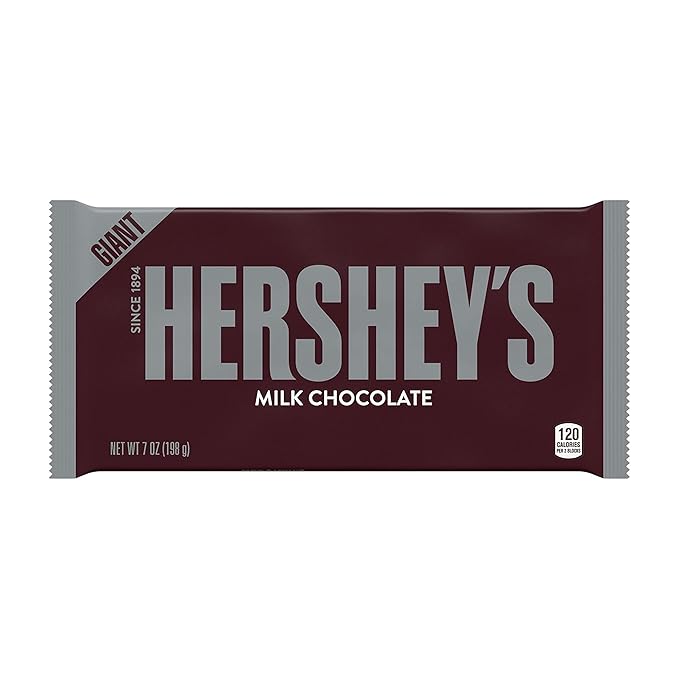 HERSHEY'S Chocolate Candy Bar Giant (Pack of 12)