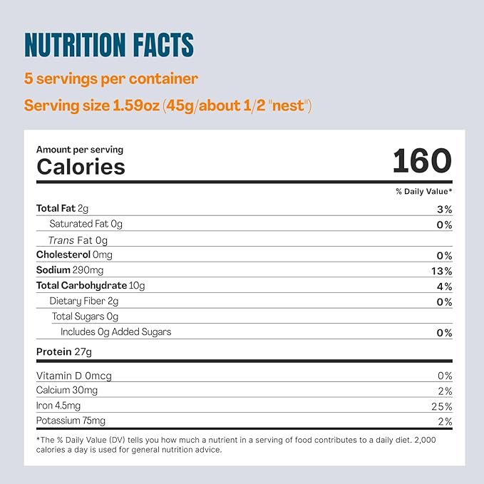 LIVIVA Low Carb High Protein KETO Value Pack Spaghetti Noodle Pasta 6 Pk – 135 g Protein per Box with Pea Protein &amp Konjac Flour - 8g Net Carbs Diabetic-Friendly - Healthy Al Dente Pasta (6 Pack