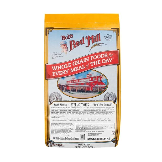 Bob's Red Mill Steel Cut Oats 25oz (Pack of 1) - Non GMO Whole Grain Vegan Kosher