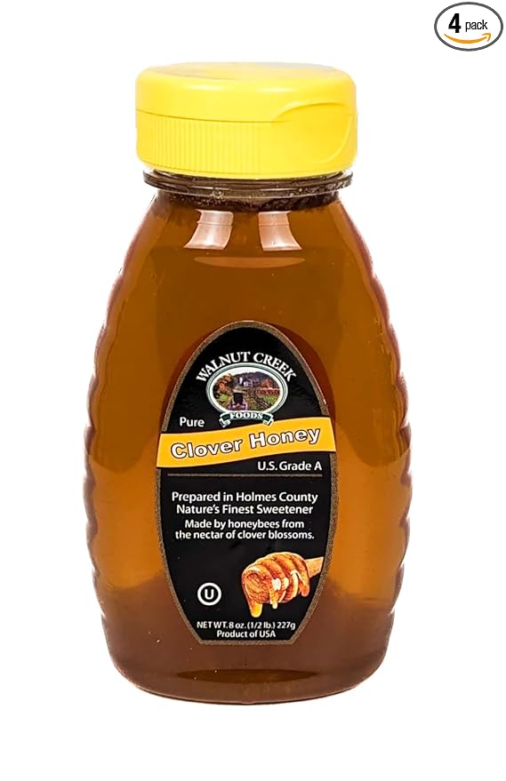 Walnut Creek Clover Honey 8 oz (Pack of 4)