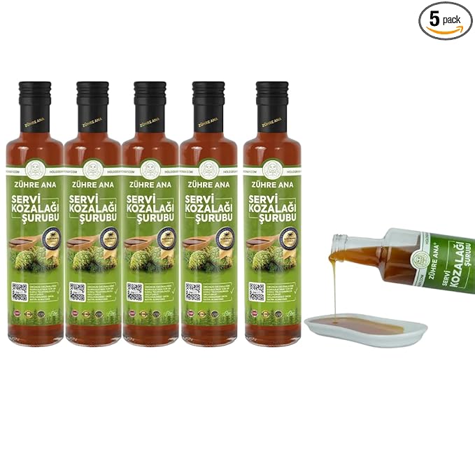 Cypress Cone Syrup Carob Extract with 11 Herbal Blends 500 ML PACK OF 5