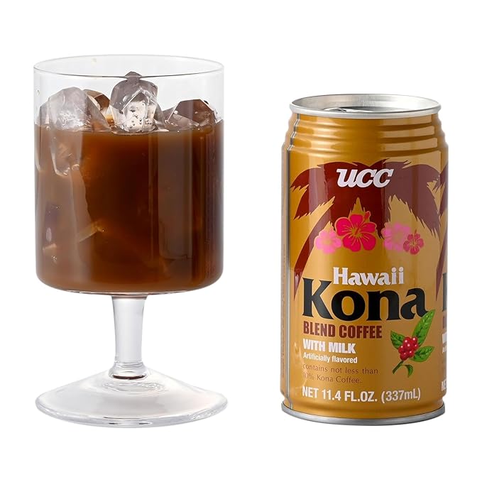 UCC Hawaii Kona Coffee Blend With Milk Ready To Drink Coffee Imported from Japan 11.3 oz (Pack of 24)