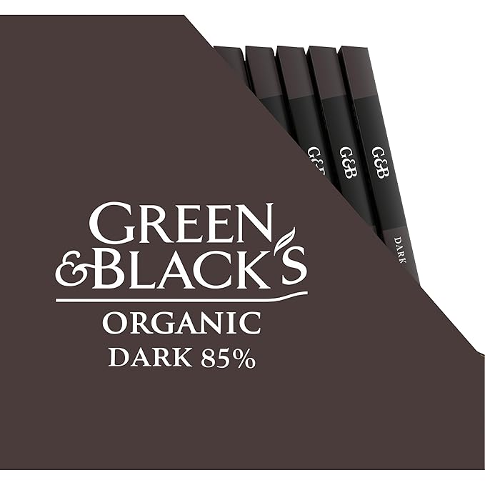 Green &amp Black's Organic Dark Chocolate Bar 85% Cacao 10 - 3.17 oz Bars