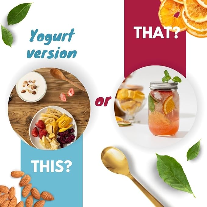 Juju-Oops Freeze-Dried Mixed Fruit 12 Bulk Packs | 1 Oz Crunchy Healthy Snacks for Family Holiday Gifts Box Camping Picnic Party Snacking with Low Calories| 100% All Natural Emergency Food Non-