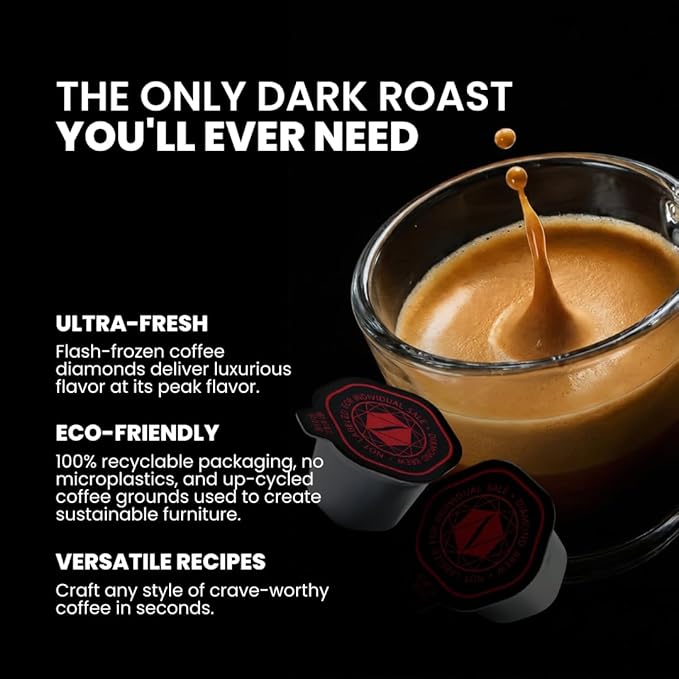 Luxury Dark Roast - 162mg Caffeine Hot or Iced Craft Instant Coffees Cold Brew Coffee Double Shot Espresso 24 Counts 100% Arabica Sugar Free No Additives - Original Diamond Brew (24)