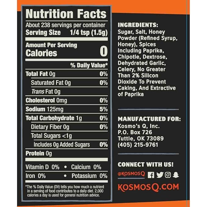 Kosmos Q Honey Chipotle Killer Bee BBQ Dry Rub &amp Product Mixer