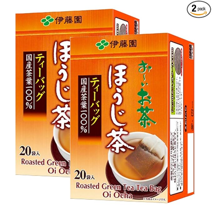Oi Ocha Roasted Green Tea 1.4oz 20Bags x 2pcs Japanese Roasted Green Tea Tea Bag Ninjapo