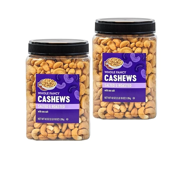 Whole Fancy Cashews Roasted and Salted 42 oz (42 OZ (2 Pack))