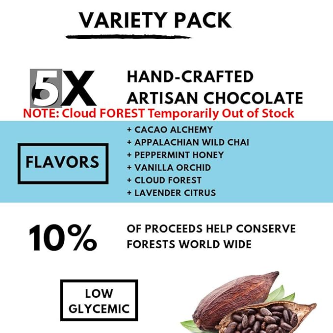 Mandala Superfood Bean-to-Bar Chocolate (2.2 oz Bar) Organic Paleo Keto Artisan Healthy Vegan Made with Adaptogens (Variety 6-pack)