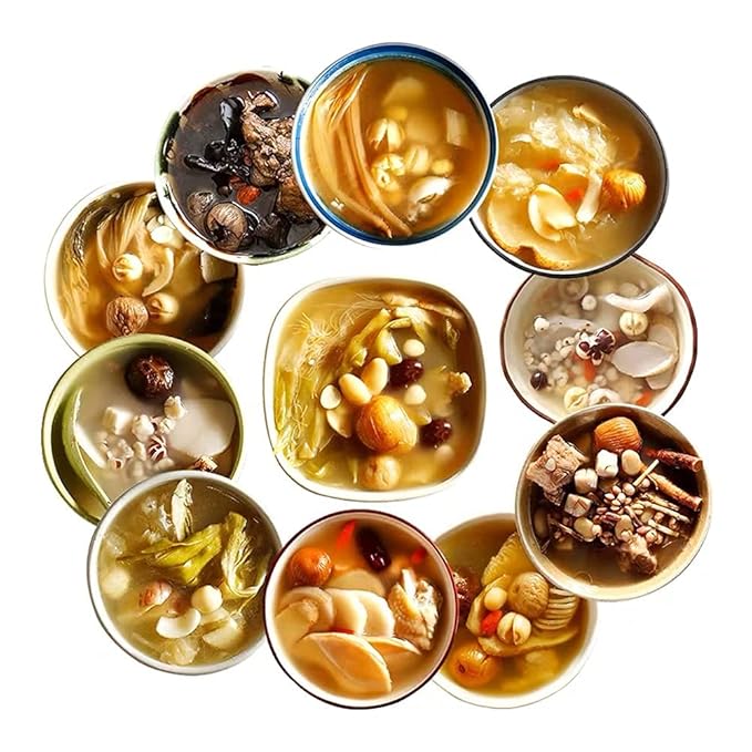 Sweet Post Chinese Herbal Soup Base Kit | All-Natural Braising Spice Pouches for Broths &amp Stews | Seasoning Blend - No MSG Non-GMO 滋补品汤料| 煲汤料 男女性养生汤 炖汤料 老火汤料 (395g 4 Flavor Set)