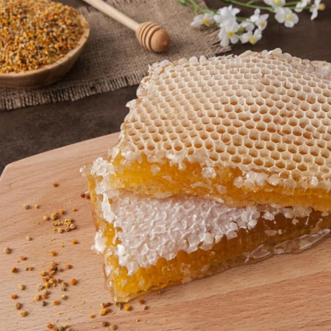 Balim honeycomb Cut Comb in Honey 400 Gram [ 14 oz ] by Pufai