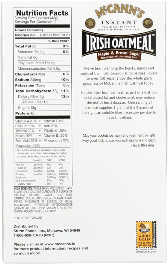 Oatmeal Maple Brown Sgr (Pack of 12)