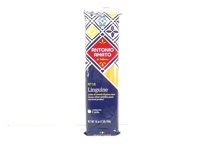ANTONIO AMATO di Salerno - NO.18 Linguine - (Pack of 5 5lb total weight) - pasta di semola di grano duro - durum wheat semolina pasta macaroni product - Authentic Italain Pasta - PRODUCT OF ITALY - N