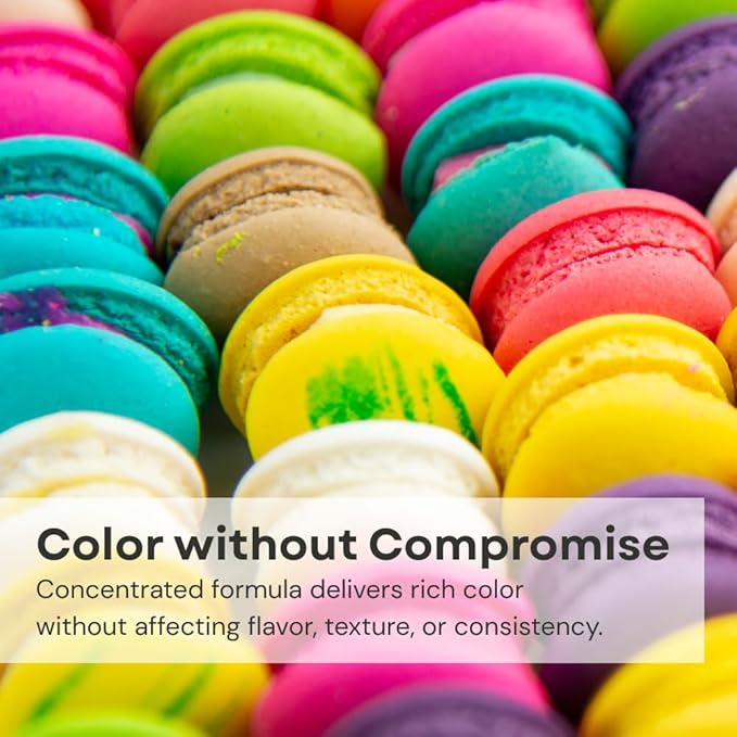 Chefmaster - Liqua-Gel Food Coloring - 12 Color Set B - Fade Resistant - 12 Pack - Vibrant Eye-Catching Colors Easy-To-Blend Formula Fade-Resistant - Made in the USA