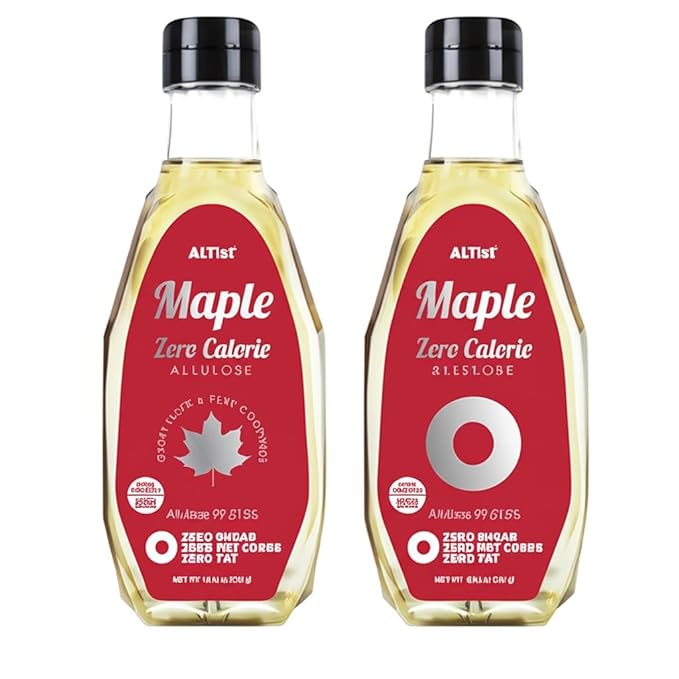ALTist Allulose Syrup Sweetener – Zero Calorie Liquid Sugar Alternative Keto Vegan Non-GMO Plant-Based | 1:1 Sugar Replacement No Net Carbs Zero Fat 17.7 fl oz x 2 Bottle - Maple