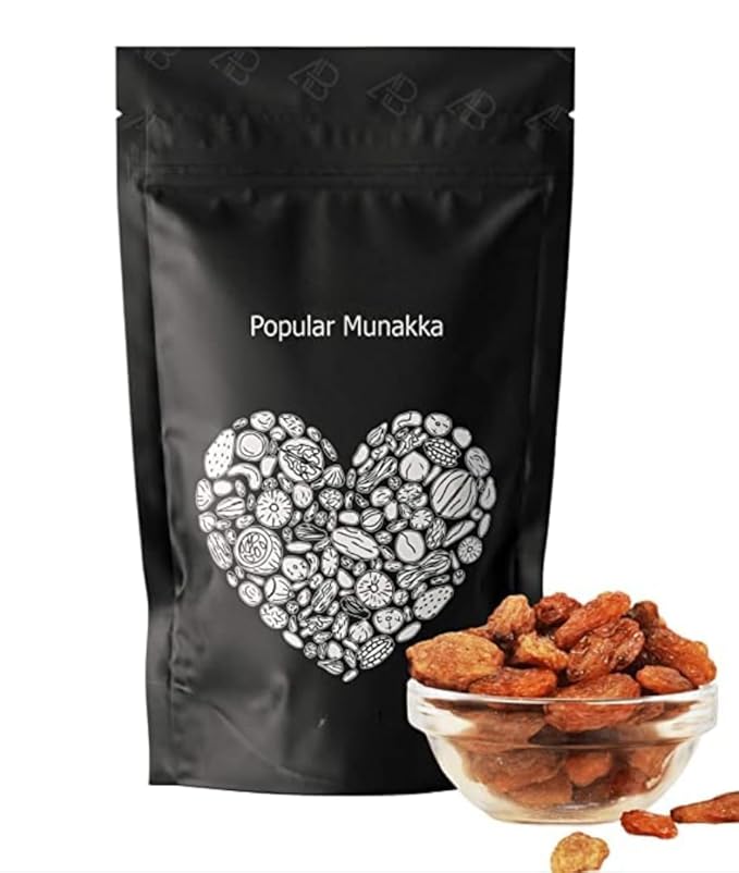 Popular Raisins With Seeds Munakka Dry Fruit Delicious &amp Healthy Snack High in Antioxidants Naturally Sweet &amp tastyFresh Rich in Fiber Iron Calcium -500 gm