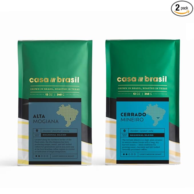 Bean Box Coffee Sampler - Explore Brazil 2-Pack Whole Bean Gourmet Coffee