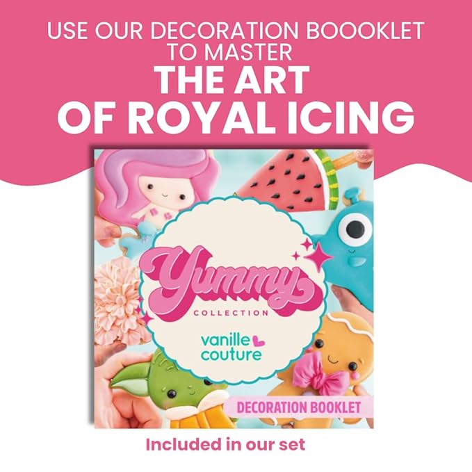 ENCO Yummy Collection 9 Food Coloring Gel Set 1.41 oz each (40 g) includes Cookie Decoration Guide