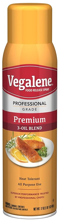 Vegalene Premium 3-Oil Blend Food Release Spray 17oz Aerosol 6-Pack