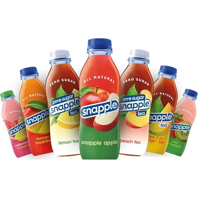 Snapple Tea Variety Pack 6 Assorted Flavors – Ready-to-Drink Iced Tea – 16 fl oz Bottles – 12 Pack