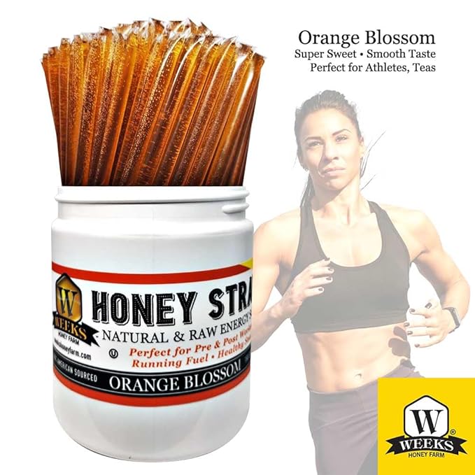 150 Count Orange Blossom Honey Straws - Pure Raw Unfiltered | Superfood