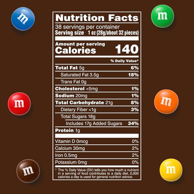 M&ampM'S Milk Chocolate Candy Party Size 38 oz Bag (Pack of 2)