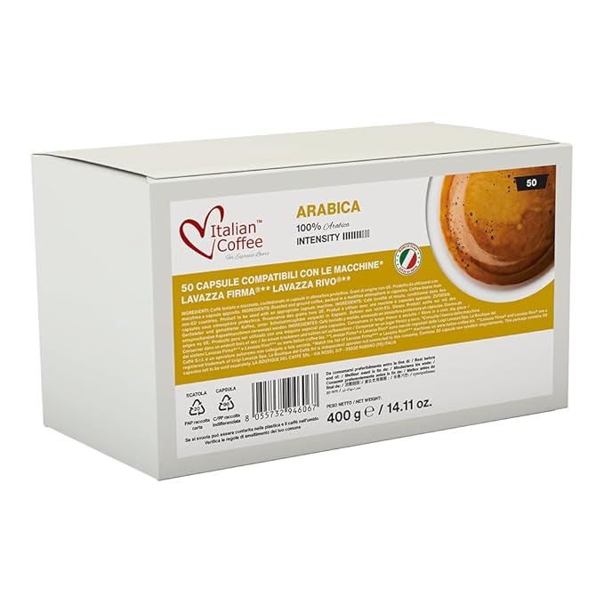 ITALIAN COFFEE FOR ESPRESSO LOVERS Italian Coffee capsules compatible with RIVO machines (Arabica/Cremoso 100)