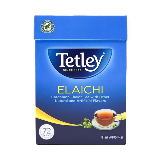 Tetley Tea Elaichi (Cardamom) 72-Count Tea Bags (Pack of 3)