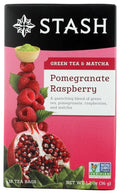 Stash Pomegranate Raspberry Green Tea With Matcha - 18 Tea Bags - Case Of 6