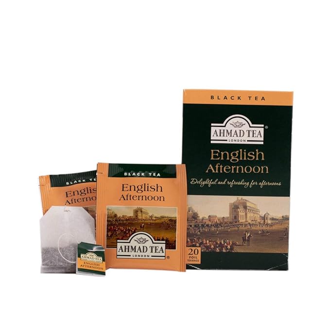 Ahmad Tea Black Tea English Afternoon Teabags 20 ct (Pack of 6) - Caffeinated &amp Sugar-Free