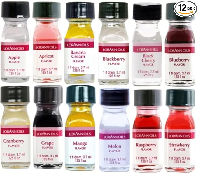 LorAnn SS Pack #1 of 12 Fruity Flavors in 1 dram bottles (.0125 fl oz - 3.7ml)