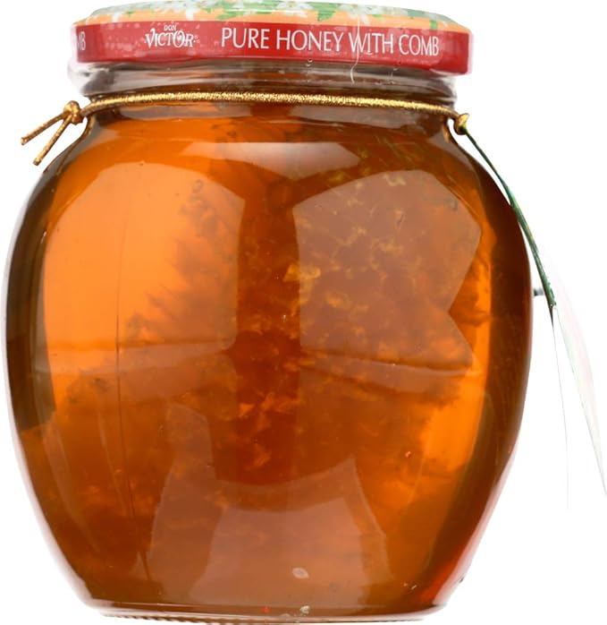 Don Victor Orange Blossom Comb Honey Globe Jar 16 Ounce (5 PACK)