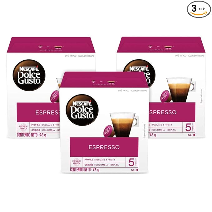 NESCAFÃ‰ Dolce Gusto Coffee Capsules Espresso 48 Single Serve Pods (Makes 48 Cups) 48 Count