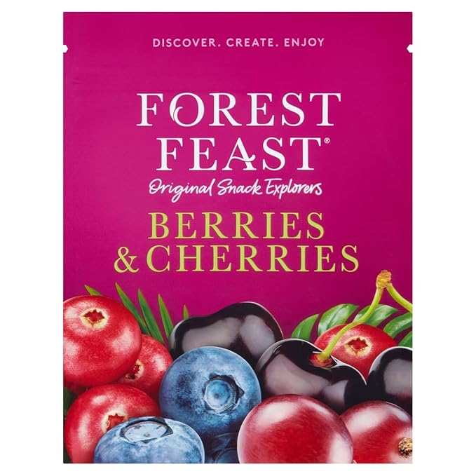 FOREST FEAST Berries and Cherries 170g - 2 Pack | Dried Fruit Original Snack in Premier Life Store packaging