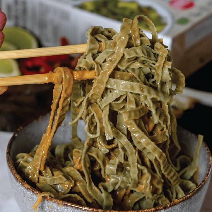 Explore Cuisine Organic Edamame &amp Mung Bean Fettuccine -Easy-to-Make Pasta - High in Fiber and Plant-Based Protein - Non-GMO Gluten Free Vegan 8 oz (Pack of 6)