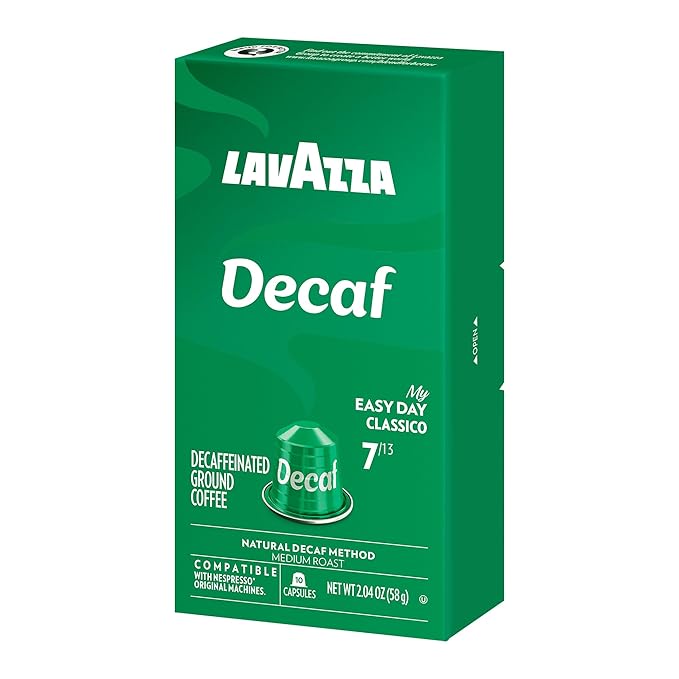 Lavazza Espresso Maestro Decaf (DEK) Aluminum Capsules Compatible with Nespresso* Original Machines Medium Espresso Roast Arabica and Robusta Blend (60 Capsules) - Packaging May Vary