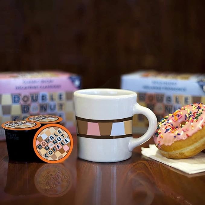 Double Donut Coffee Flavored Coffee Pods Caffeinated Hazelnut Coffee Pods for Keurig K Cups Machines Medium Roast 80 Count (Pack of 1)