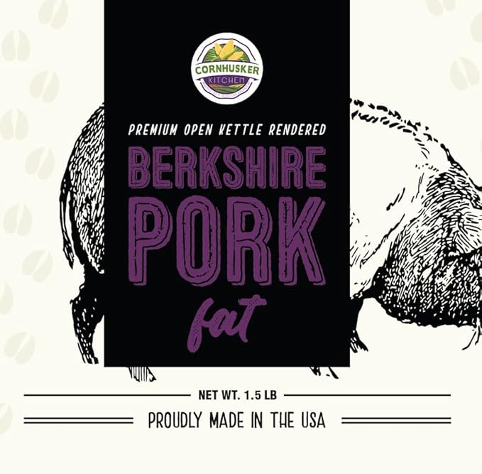 Cornhusker Kitchen Premium Rendered Tub 1.5lbs (Berkshire Pork Fat)