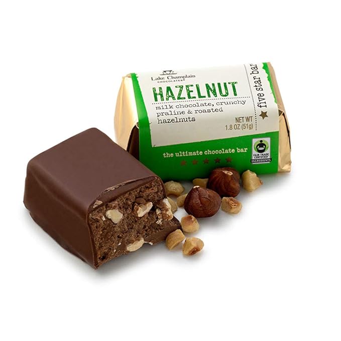 Lake Champlain Hazelnut Five Star Chocolate Candy Bar 1.8 Ounces (10 Pack)