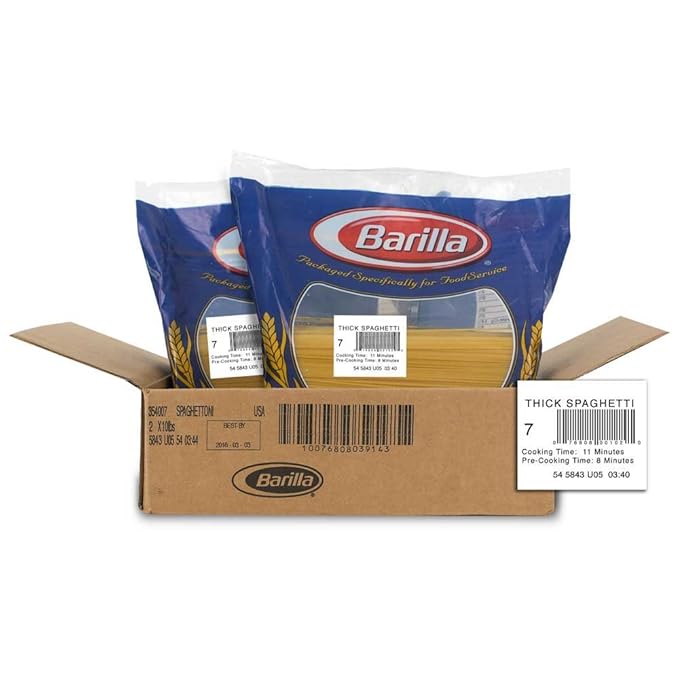 Thick Spaghetti Pasta10 Pound -- 2 Case