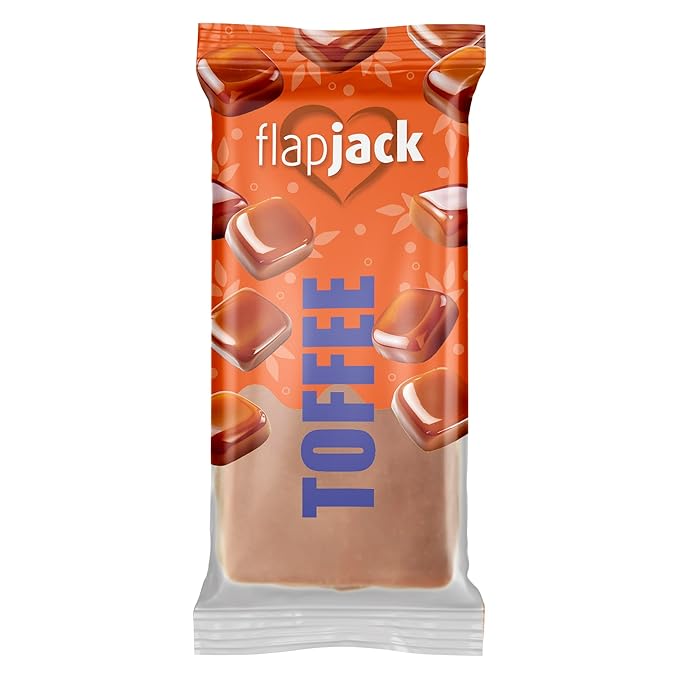 FlapJack Handmade Oat Bar - Premium English Oats (42-47%) | High Fiber Slow-Release Energy | Vegetarian Friendly | Made in Hungary by S.P.I.N. | 15pcs x 100g Toffee