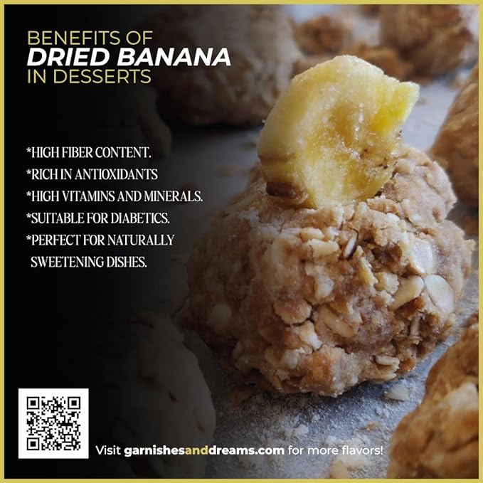 Garnishes &amp Dreams Dehydrated &amp Dried Banana Slices (8oz) – Natural Tropical Fruit for Smoothies Cocktails Mixology Baking &amp Healthy Snacking No Sugar Added Edible Dried Fruit